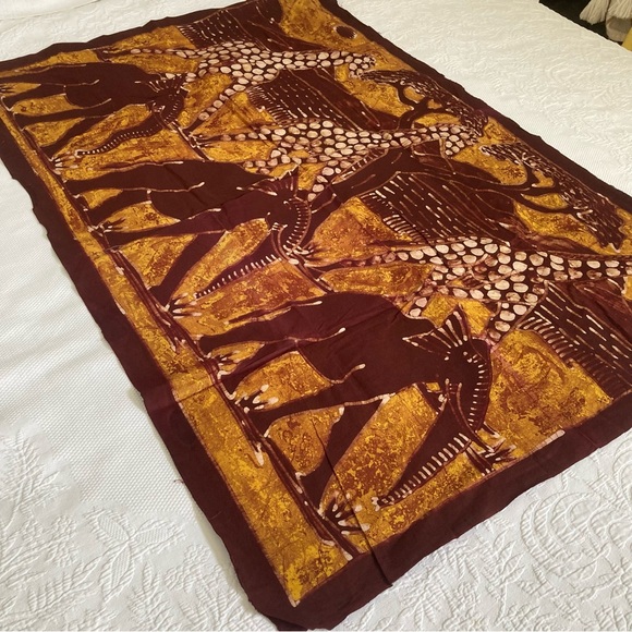 African wax print handmade batik fabric wall hangings lot of 3 - 33” x 45” - Picture 2 of 14